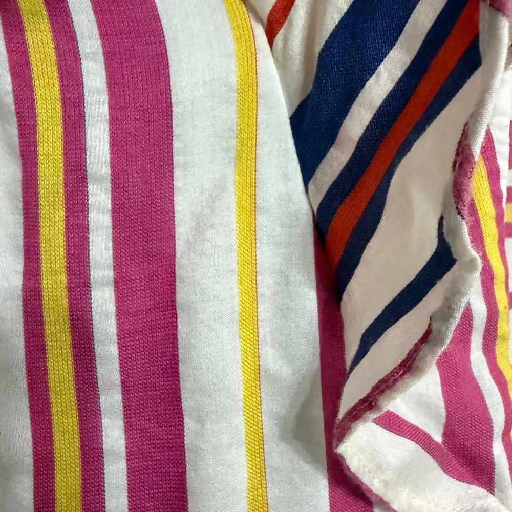 Parker Pink and White Striped Mini Dress - Picture 7 of 14